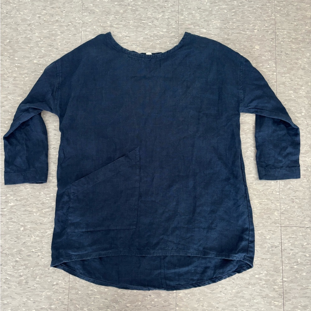 Elizabeth Suzann long sleeve Harper tunic in indigo XXS/XS EUC